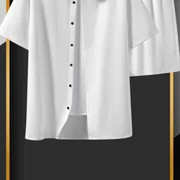 7starenterprise7 Men Top & Shorts Set White Solid-picture-14