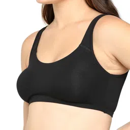 blossom Women's Anti- Microbial Treated Fabric Double-Layered Cups, Keyhole Back Design, and Easy Slip-On Everyday Bra_ Aesthetic Bra image 2