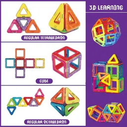 wembley Magnetic Blocks Constructing & Creative Learning 3D DIY Educational Toy 32 pcs image 4