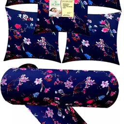 actos 5 Cushion And 2 Microfibre Abstract Bolster Pack of 7-picture-33