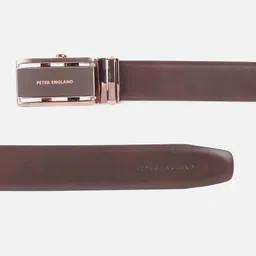 peter england Men Formal Brown Genuine Leather Belt image 4