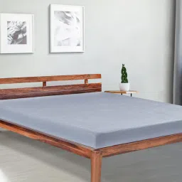 duroflex Duro Safe (78x48) Cotton Queen Size Mattress Protector in White Colour image 1