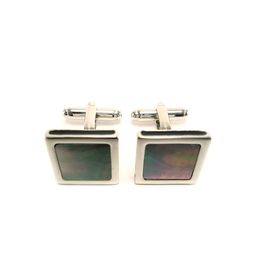 PELUCHE Gold-Toned & Brown Natural Abalone Shell Stone Cufflink-picture-43