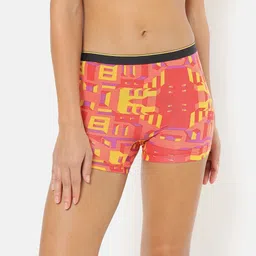 bummer Women Printed Micro Modal Bricked Mid Rise Boy Shorts-picture-23