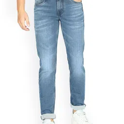 Lawman pg3 Men Blue Slim Fit Low Distress Light Fade Colourblocked Jeans-picture-12