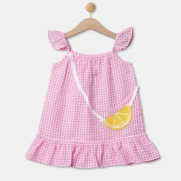 R&B Girls Pink Checked Top-picture-32