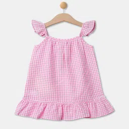 R&B Girls Pink Checked Top image 2