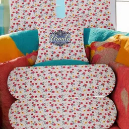 urmila creation Microfibre Bolster Pack of 5 Floral 2 Bolster 3 Cushion-picture-23