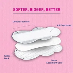 miss n moms 320mm XXXL Size Pads | Jumbo 80 Combo Pack | Soft, Safe & Comfortable to Use Sanitary Pad image 3