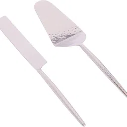 mudrika international Premium Stainless Steel Cake Server & Knife Set | Elegant Dessert Cutter Stainless Steel Table Spoon Set-picture-21