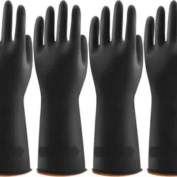 menage Dishwashing Reusable Latex Gloves for Housework Kitchen Bathroom Anti-slip Wet and Dry Glove Set-picture-43