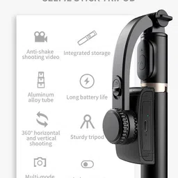 Wifton Handheld Gimbal Stabilizer With Bluetooth shutter Tripod For Smartphone-VII Single Gimbal for Mobile, Camera image 5
