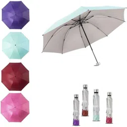 ssb Multicolor 3-fold umbrella|UV & Rain Protection|Color send as per availability Umbrella image 1