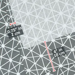 Story@home Set of 2 Grey & White Geometric Cotton Room Darkening Long Door Curtain image 3