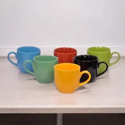 originalceramics Pack of 6 Ceramic 48 Ceramic Mat/Glossy Finish Tea and Coffee Cups with 150 ml Set of 6 Pcs-picture-14