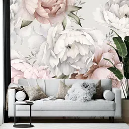 Wallpics Grey & Pink Floral Printed Self-Adhesive Wallpaper-image-33