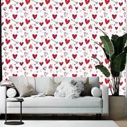 Wallpics White & Red Printed Self-Adhesive Wall Sticker-picture-14