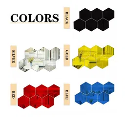 WallDaddy Silver Toned 8 Pieces Self-Adhesive Square Design Mirror Wall Stickers image 3