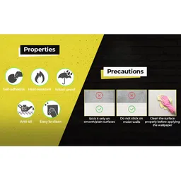 Aura White & Green Printed Self Adhesive Wall Sticker image 4