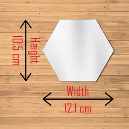 WallDaddy Silver Toned 15 Pieces Self-Adhesive Hexagon Mirror Wall Stickers image 5