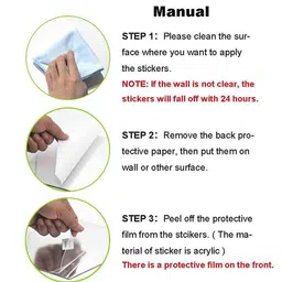 WallDaddy Silver Toned 8 Pieces Self-Adhesive Square Mirror Wall Stickers image 3