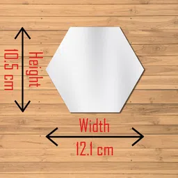 WallDaddy Silver Toned 15 Pieces Hexagon Mirror Wall Stickers image 4