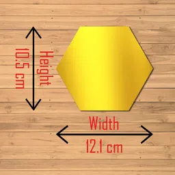 WallDaddy Gold Toned 14 Pieces Hexagon Mirror Wall Stickers image 3