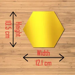 WallDaddy Gold Toned 17 Pieces Hexagon Mirror Wall Stickers image 2