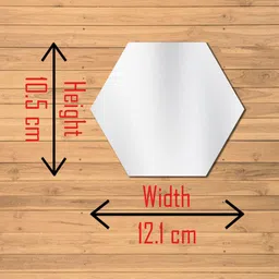 WallDaddy Silver Toned 31 Pieces Hexagon Printed Mirror Stickers image 5