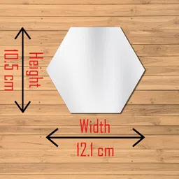 WallDaddy Silver Toned 26 Pieces Hexagon Design Mirror Wall Stickers image 5