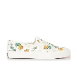 happywagon Women Printed Canvas Lightweight Slip-On Sneakers image 2
