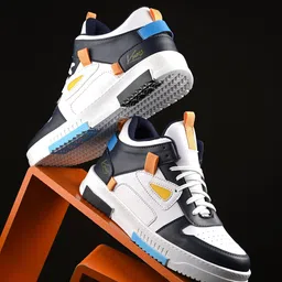 knoos Men Colourblocked Mid-Top Lightweight Sneakers-picture-30