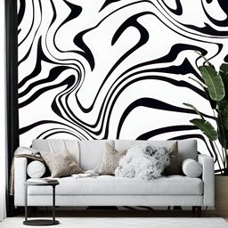 British Terminal White & Black Abstract Printed Wallpaper Sticker-picture-7