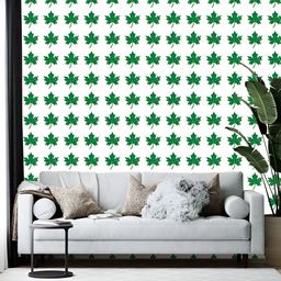 British Terminal White & Green Abstract Printed Self-Adhesive Wallpaper-picture-2