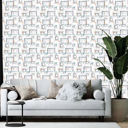 British Terminal Blue & White Printed Self-Adhesive Wall Sticker-picture-3