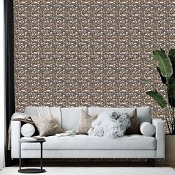 British Terminal Brown & Grey Printed Self-Adhesive Wallpaper-picture-45