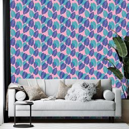 British Terminal Pink & Purple Floral Printed Self Adhesive Wall Sticker-picture-4