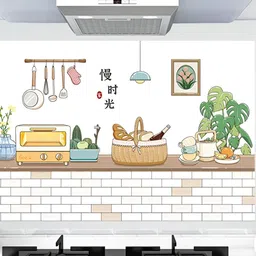 Asian royal Brown & Green Printed Self-Adhesive Wall Sticker-picture-35