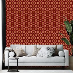 British Terminal Maroon & Brown Abstract Printed Self-Adhesive Wallpaper-picture-1
