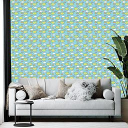 British Terminal Blue Printed Self-Adhesive Wallpaper-picture-31