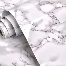 Asian royal White & Grey Printed Self Adhesive Wall Sticker-image-9