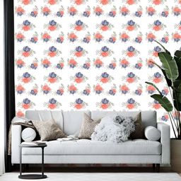 British Terminal White & Blue Abstract Printed Self-Adhesive Wallpaper-picture-42