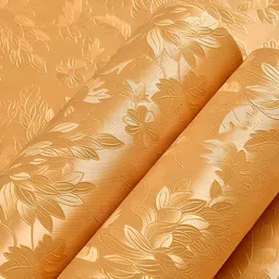 Aura Orange-Colored 3D Floral Printed Self Adhesive Wall Sticker-image-27