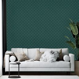 British Terminal Green & Beige Geometric Printed Self-Adhesive Wallpaper-picture-2