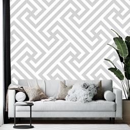 British Terminal White & Grey Printed Self-Adhesive Wallpaper Sticker-picture-13