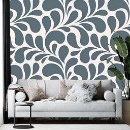 British Terminal White & Grey Ethnic Motifs Printed Self Adhesive Wallpaper-picture-3