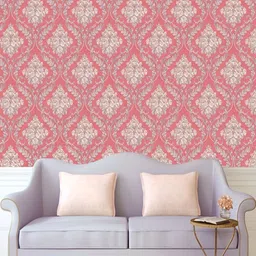 Asian royal Red & Grey Printed Self-Adhesive Wall Sicker-image-37