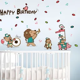 Asian royal Blue & Brown Printed Self-Adhesive Wall Sticker-picture-22