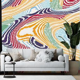 British Terminal White & Blue Printed Self-Adhesive Wallpaper-picture-46