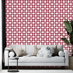 British Terminal White & Red Printed Self-Adhesive Wallpaper-picture-31